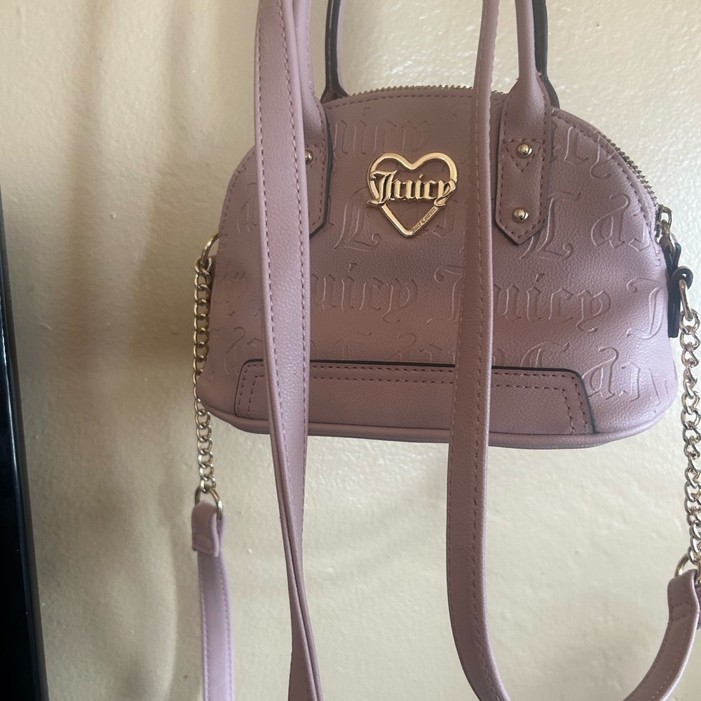Juicy Couture Pink Mini Bag with Heart Emblem